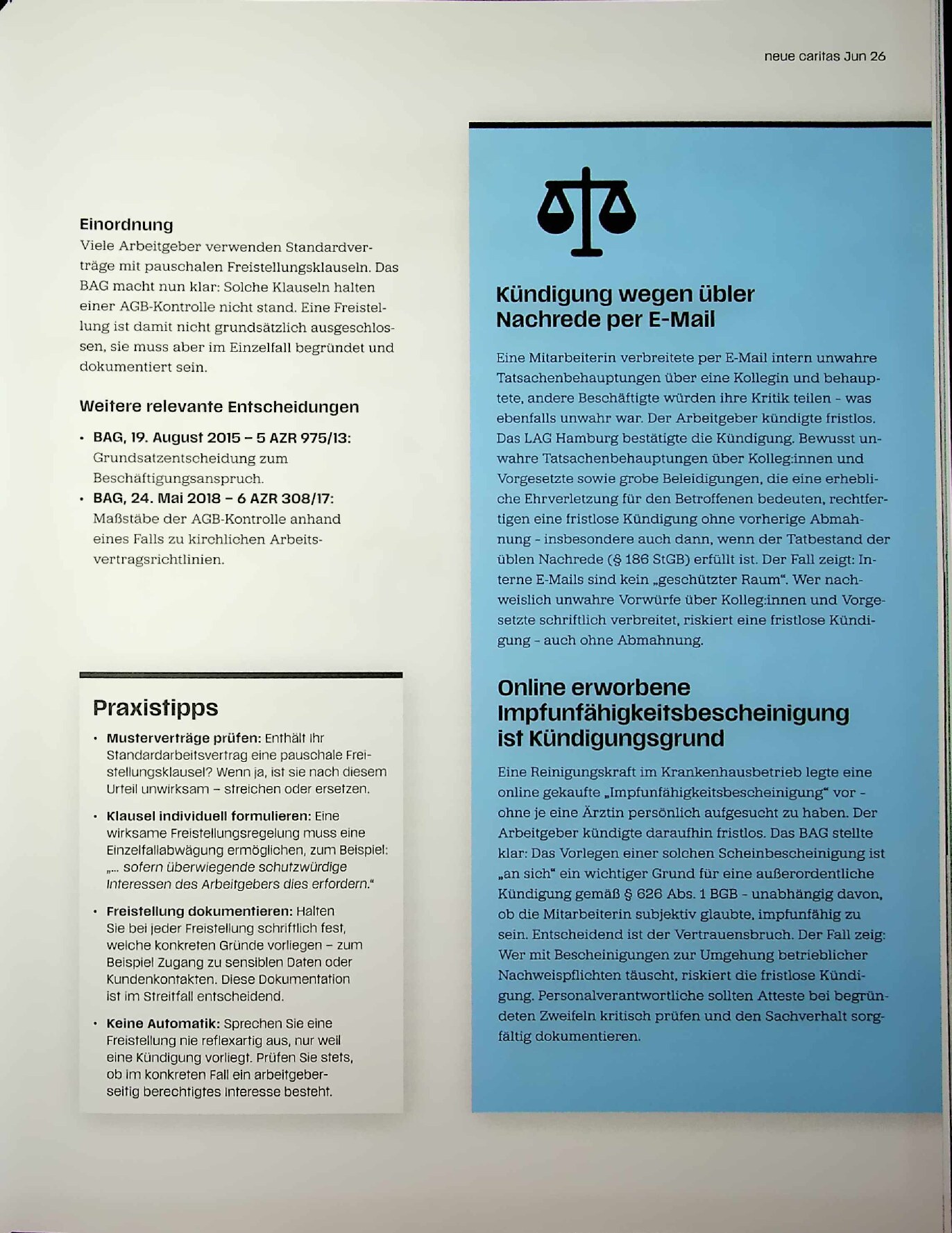 Vorschauseite 2: Freistellung bei Kündigung: Welche Vertragsregelungen sind möglich?