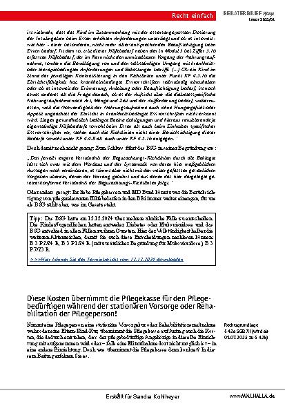 Vorschauseite 4: Beraterbrief Pflege Heft 1-2025