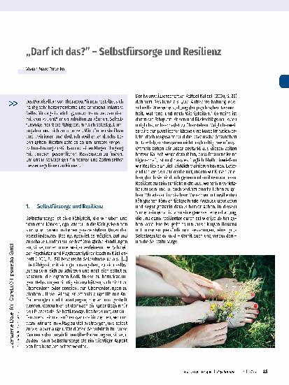 Vorschauseite 1: „Darf ich das? ” - Selbstfürsorge und Resilienz