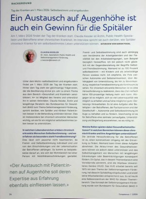 Vorschauseite 1: Ein Austausch auf Augenhöhe ist auch ein Gewinn für die Spitäler