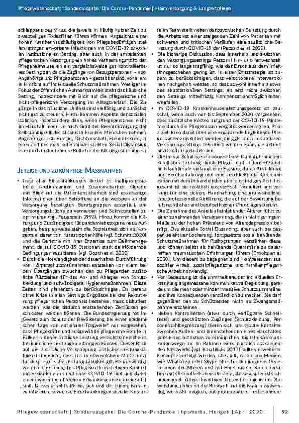 Vorschauseite 2: Positionspapier: Schutz chronisch kranker Menschen vor COVID-19 – eine Aufgabe für mehr als ein paar Monate!