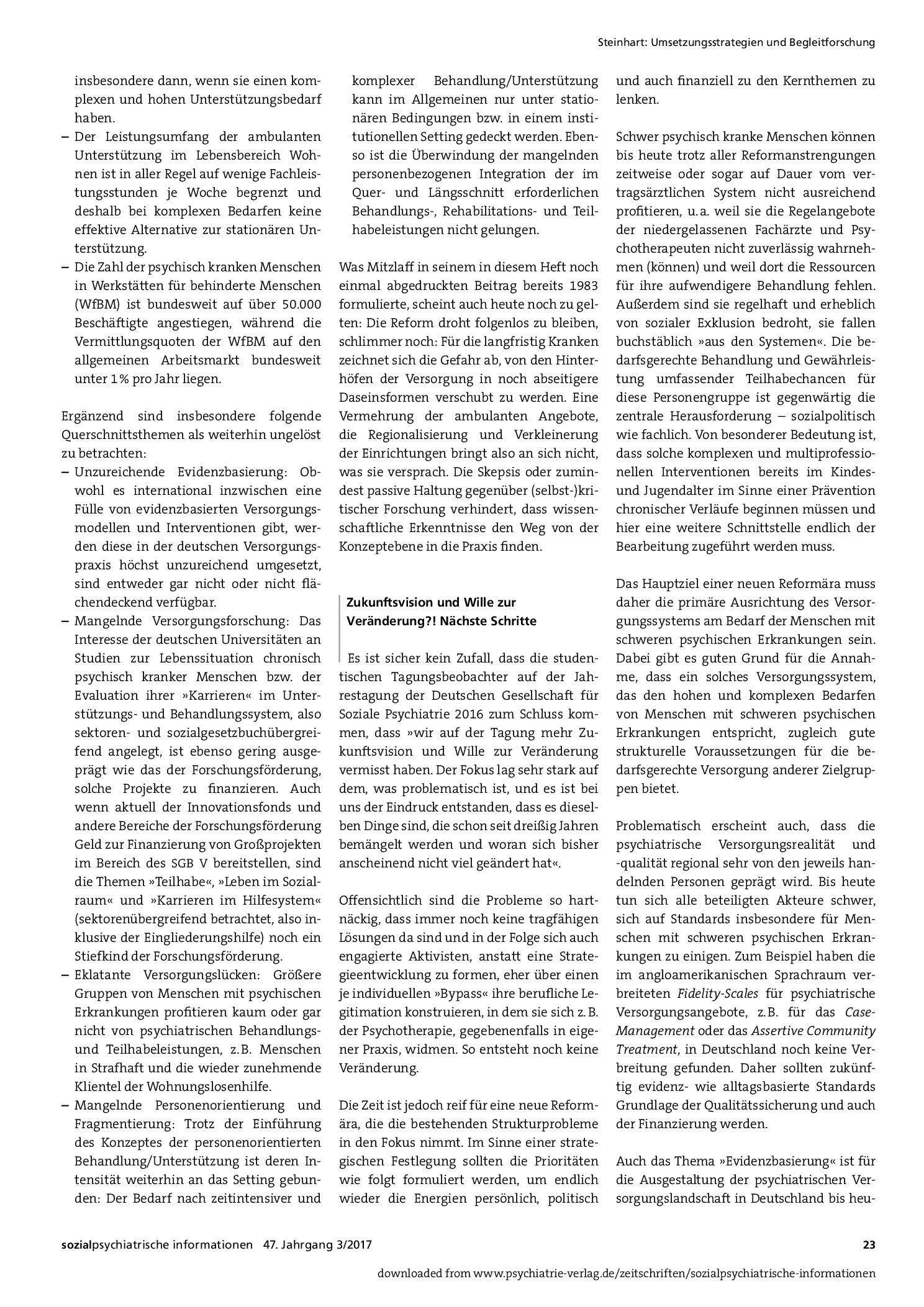 Vorschauseite 2: Umsetzungsstrategien und Begleitforschung