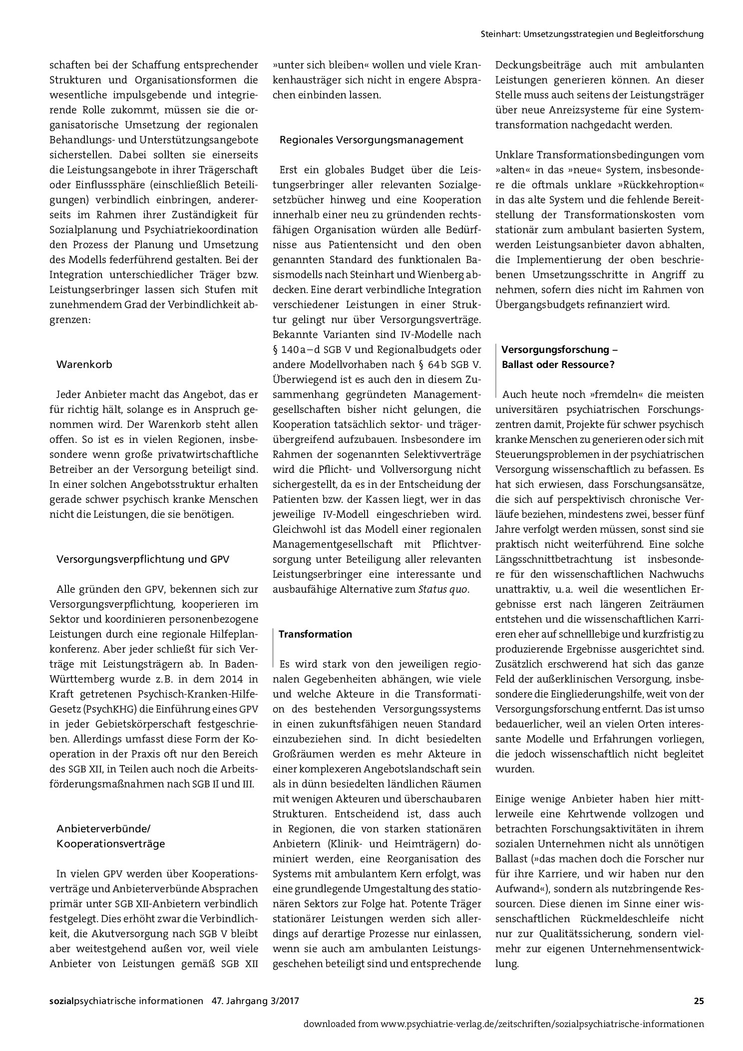 Vorschauseite 4: Umsetzungsstrategien und Begleitforschung