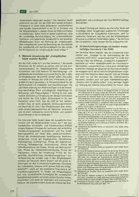 Vorschauseite 3: Stellungnahme des Deutschen Vereins zur Konsultation der Europäischen Kommission zur Stärkung des sozialen Europas.