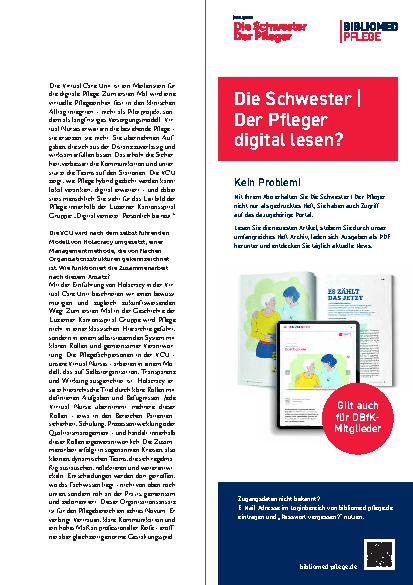 Vorschauseite 4: Die Virtual Care Unit ist ein Meilenstein für die digitale Pflege