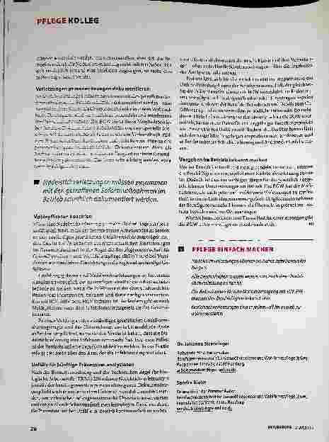 Vorschauseite 2: Wem doch etwas passiert - Verletzung durch Nadelstich