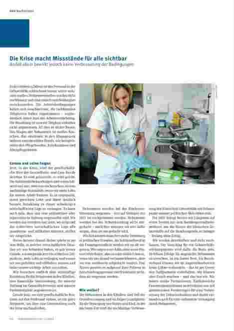 Vorschauseite 1: Die Krise macht Missstände für alle sichtbar. Beifall allein bewirkt jedoch keine Verbesserung der Bedingungen.