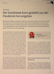 Vorschauseite 1: Der Sozialstaat kann gestärkt aus der Pandemie hervorgehen.