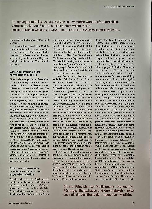 Vorschauseite 2: Care-Begleitung: Unterstützung für eine selbstorganisierte Integrative Medizin