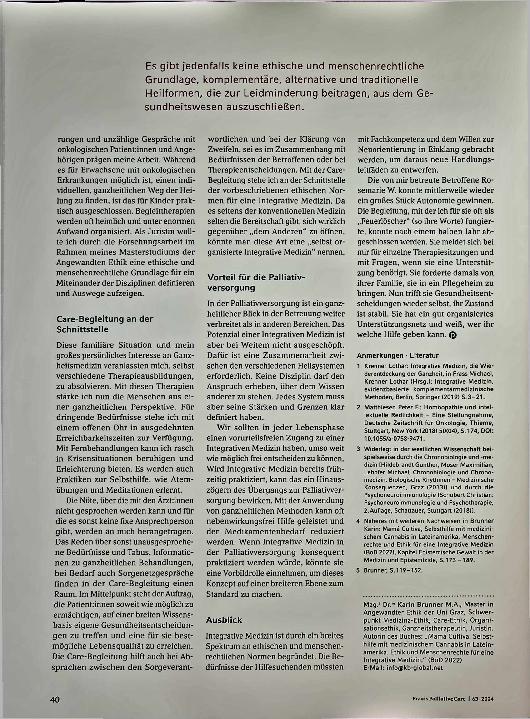 Vorschauseite 3: Care-Begleitung: Unterstützung für eine selbstorganisierte Integrative Medizin