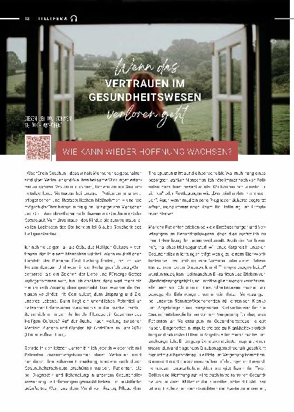 Vorschauseite 1: Wenn das Vertrauen im Gesundheitswesen verloren geht