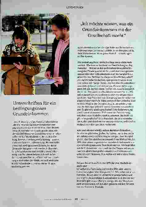 Vorschauseite 3: Grundeinkommen per Volksabstimmung!