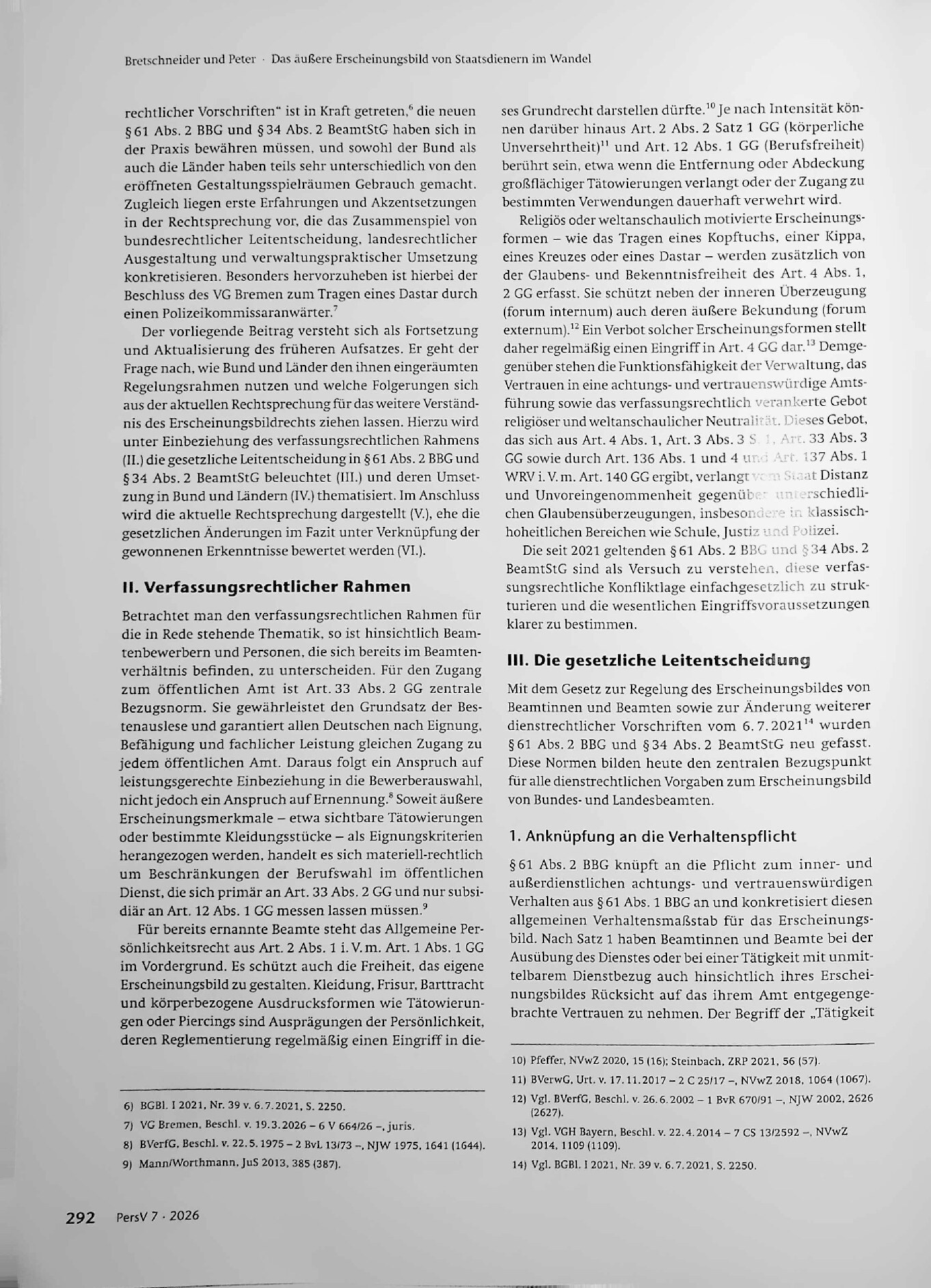 Vorschauseite 2: Das äußere Erscheinungsbild von Staatsdienern im Wandel