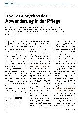 Vorschauseite 1: Über den Mythos der Abwanderung in der Pflege