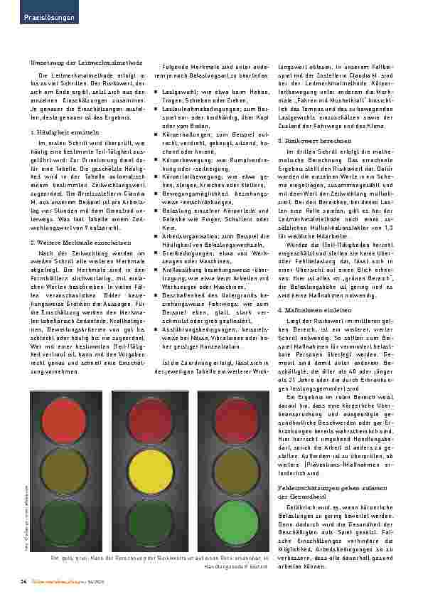 Vorschauseite 3: Leitmerkmalmethode: Belastungen einfach ermitteln