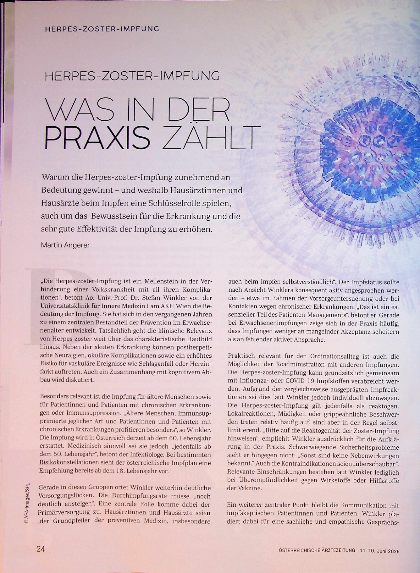 Vorschauseite 1: Herpes-zoster-Impfung: Was in der Praxis zählt