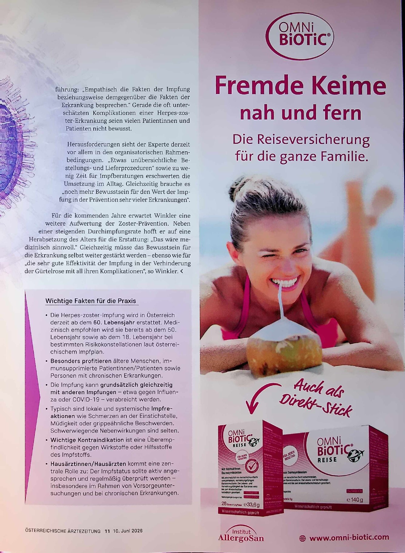 Vorschauseite 2: Herpes-zoster-Impfung: Was in der Praxis zählt