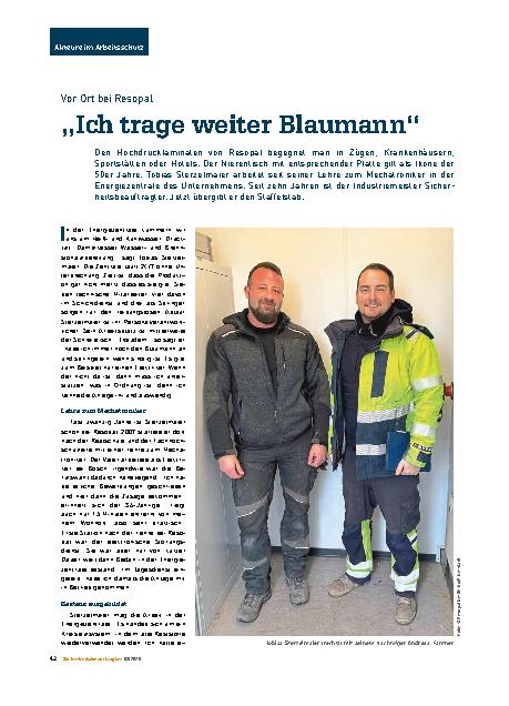Vorschauseite 1: „Ich trage weiter Blaumann“