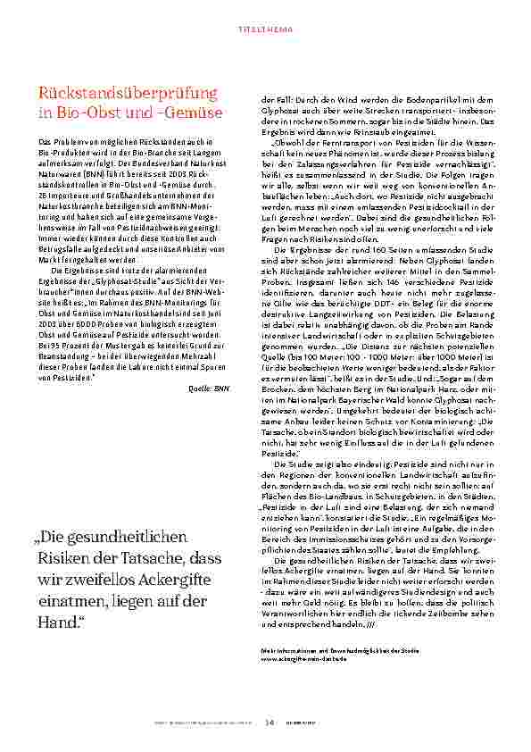 Vorschauseite 5: Ackergifte sind überall.