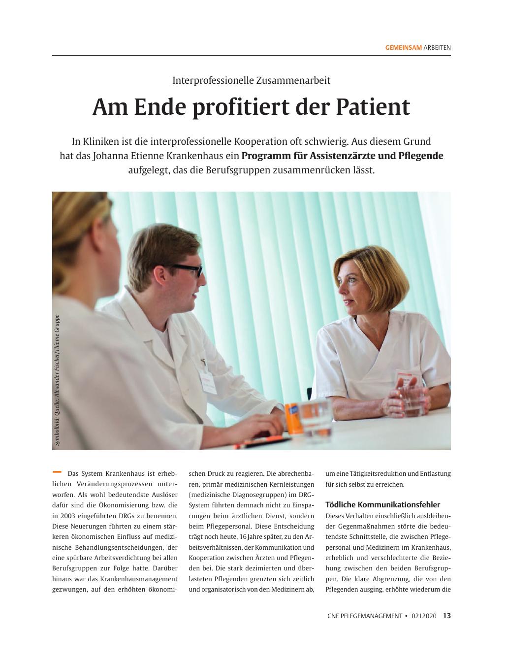 Vorschauseite 1: Am Ende profitiert der Patient.