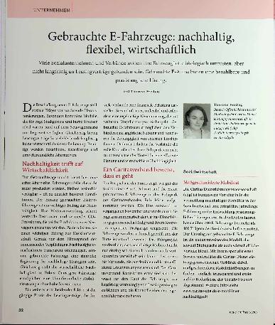 Vorschauseite 1: Gebrauchte E-Fahrzeuge: nachhaltig, flexibel, wirtschaftlich