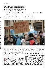 Vorschauseite 1: Die Pflegeinitiative: Eine kleine Zeitreise. Wie die Pflege in der Schweizerischen Bundesverfassung verankert wurde.