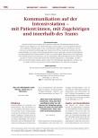 Vorschauseite 1: Kommunikation auf der Intensivstation - mit Patient: innen, mit Angehörigen und innerhalb des Teams