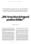 Vorschauseite 2: „Wir brauchen dringend positive Bilder.“