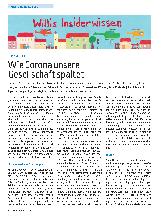 Vorschauseite 1: Wie Corona unsere Gesellschaft spaltet
