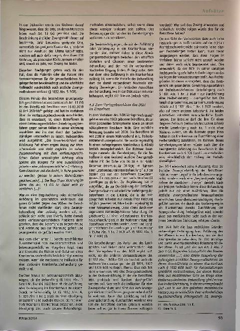 Vorschauseite 4: Keine ärztlichen Zwangsmaßnahmen außerhalb eines geeigneten stationären Krankenhauses.