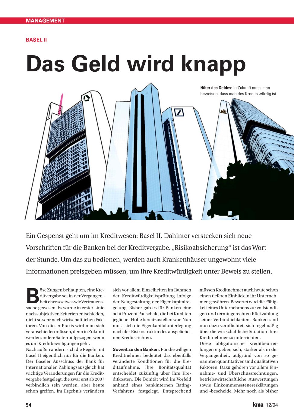 Vorschauseite 1: Das Geld wird knapp