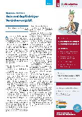 Vorschauseite 1: Symptomlose Infektionen. Kein meldepflichtiger Versicherungsfall.