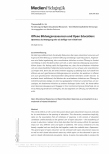 Vorschauseite 1: Offene Bildungsressourcen und Open Education: Openness als Bewegung oder als Gefüge von Initiativen?
