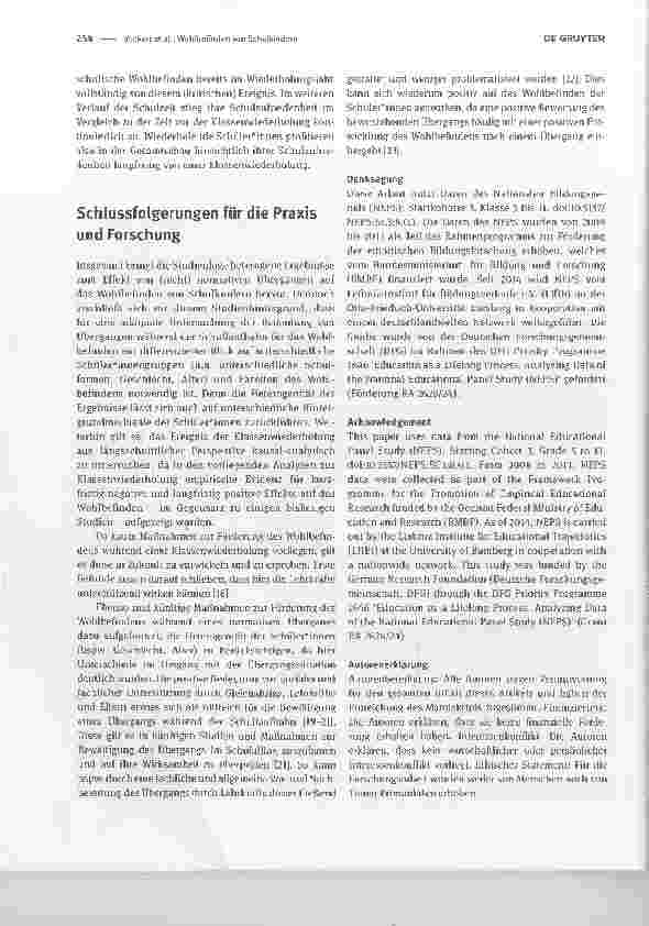Vorschauseite 3: Wohlbefinden von Schulkindern: Übergänge und Klassenwiederholung als kritisches Ereignis?