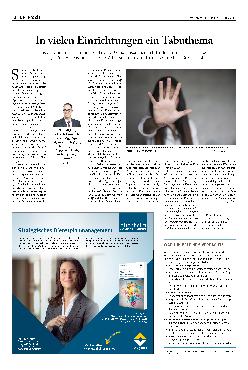 Vorschauseite 1: In vielen Einrichtungen ein Tabuthema.