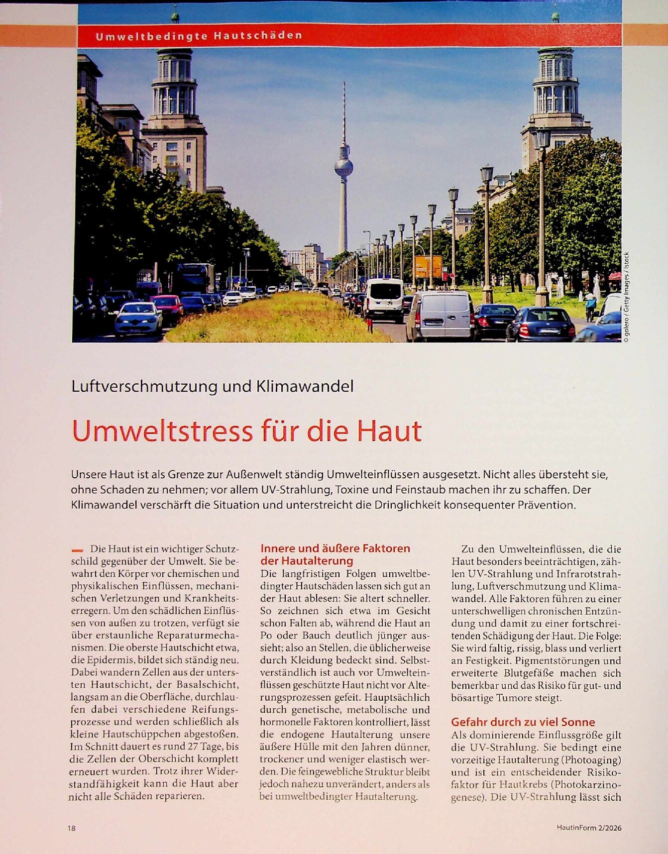 Vorschauseite 1: Umweltstress für die Haut