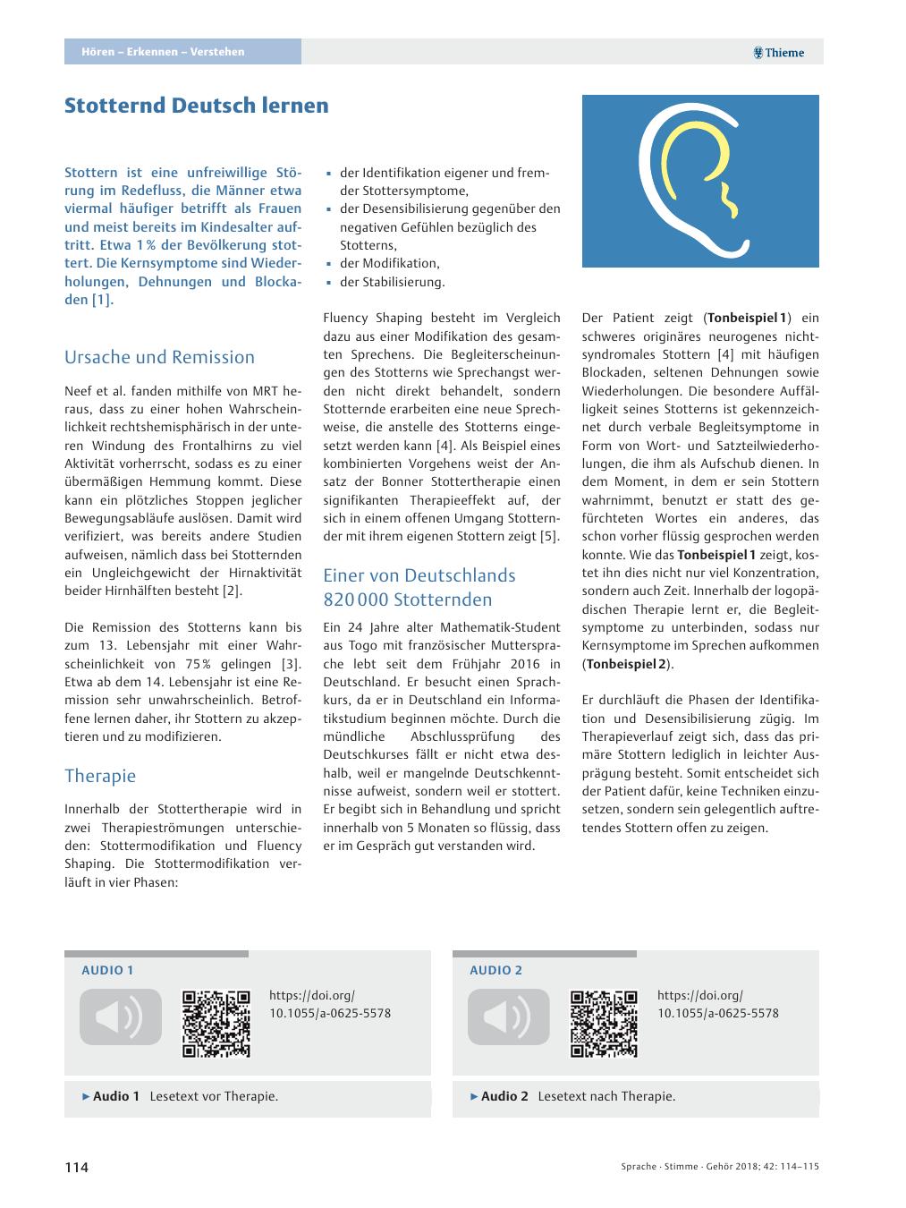 Vorschauseite 1: Stotternd Deutsch lernen
