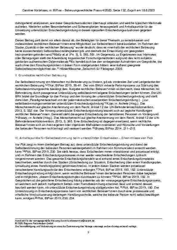 Vorschauseite 2: Finanzielle Entscheidungsfragen innerhalb der rechtlichen Betreuung – Anhaltspunkte für unterstützte Entscheidungsfindung