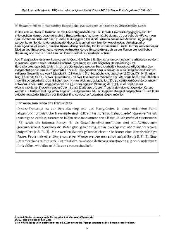 Vorschauseite 3: Finanzielle Entscheidungsfragen innerhalb der rechtlichen Betreuung – Anhaltspunkte für unterstützte Entscheidungsfindung