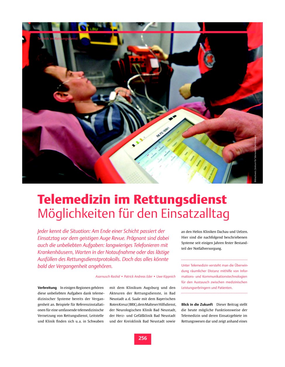 Vorschauseite 1: Telemedizin im Rettungsdienst ? Möglichkeiten für den Einsatzalltag