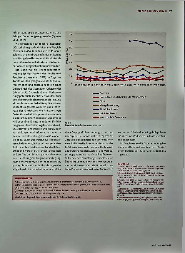 Vorschauseite 2: Pflegequalitätserhebung seit 15 Jahren in Österreich