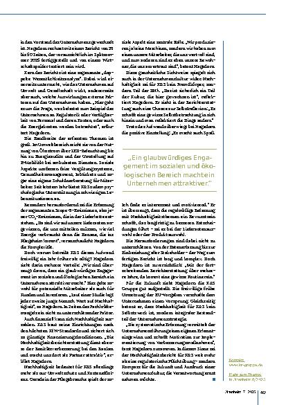 Vorschauseite 2: „Nachhaltigkeit ist Teil unserer DNA“