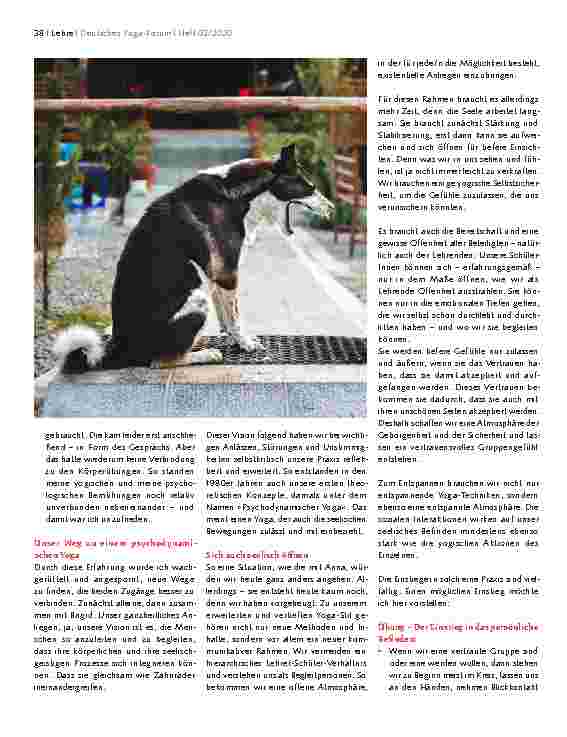 Vorschauseite 3: ZWISCHEN YOGA-WELT UND ALLTAGSWELT – TEIL XIX Gefühle zulassen