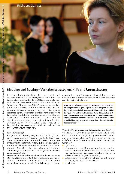 Vorschauseite 1: Mobbing und Bossing - Verhaltensstrategien, Hilfe und Unterstützung