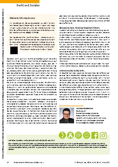 Vorschauseite 3: Mobbing und Bossing - Verhaltensstrategien, Hilfe und Unterstützung