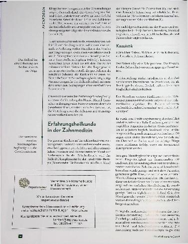 Vorschauseite 3: Komplementäre Parodontitis-Therapie: Zahnheilkunde trifft Erfahrungsmedizin