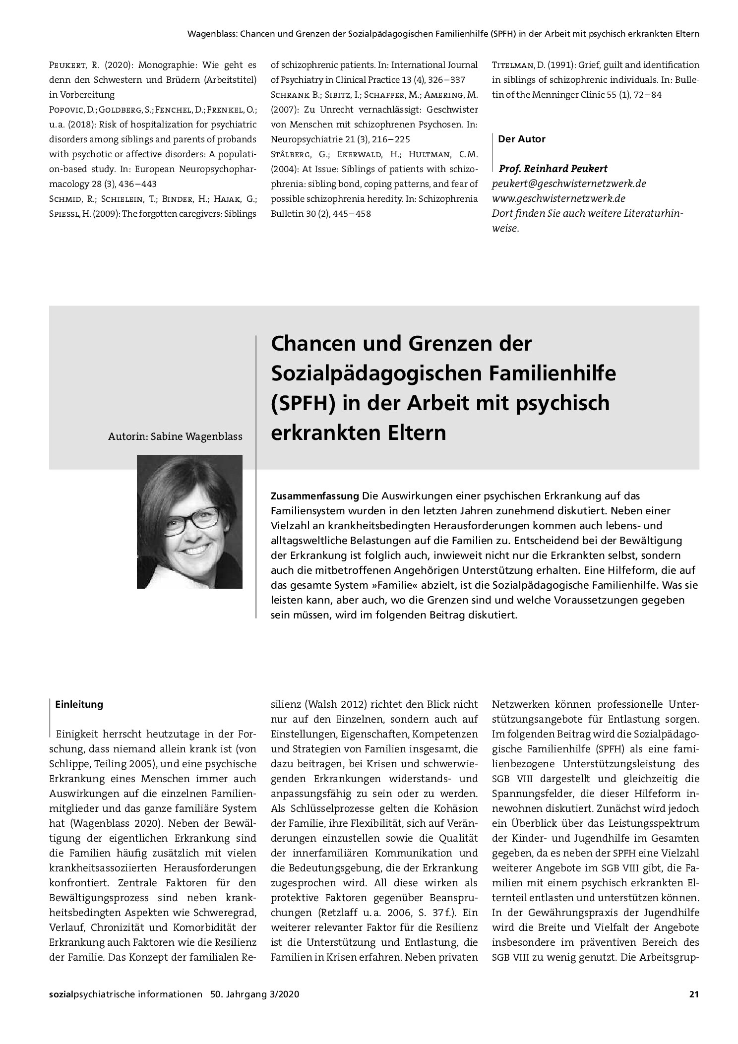 Vorschauseite 5: Die Verborgenen und sich selbst Verbergenden: Geschwister psychisch erkrankter Menschen