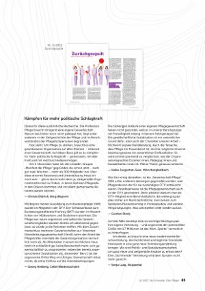 Vorschauseite 2: Feedback Meinungen und Kommentare gerne senden an: pflegeredaktion@bibliomed.de