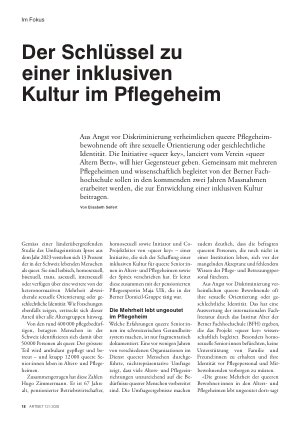 Vorschauseite 1: Der Schlüssel zu einer inklusiven Kultur im Pflegeheim