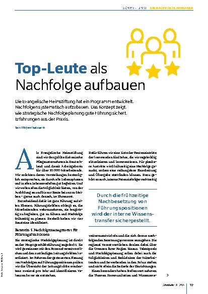 Vorschauseite 1: Top-Leute als Nachfolge aufbauen